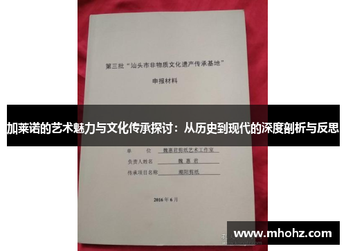 加莱诺的艺术魅力与文化传承探讨：从历史到现代的深度剖析与反思
